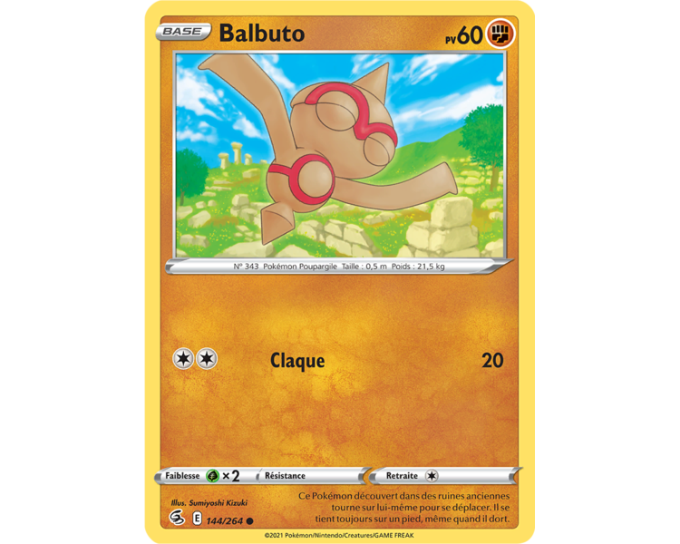 Balbuto Pv 60 144/264 - Carte Commune Reverse - Épée et Bouclier - Poing de Fusion