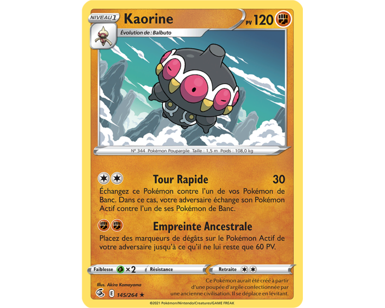 Kaorine Pv 120 145/264 - Carte Rare - Épée et Bouclier - Poing de Fusion