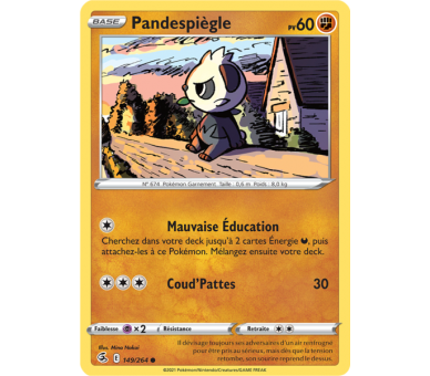 Pandespiègle Pv 60 149/264 - Carte Commune - Épée et Bouclier - Poing de Fusion