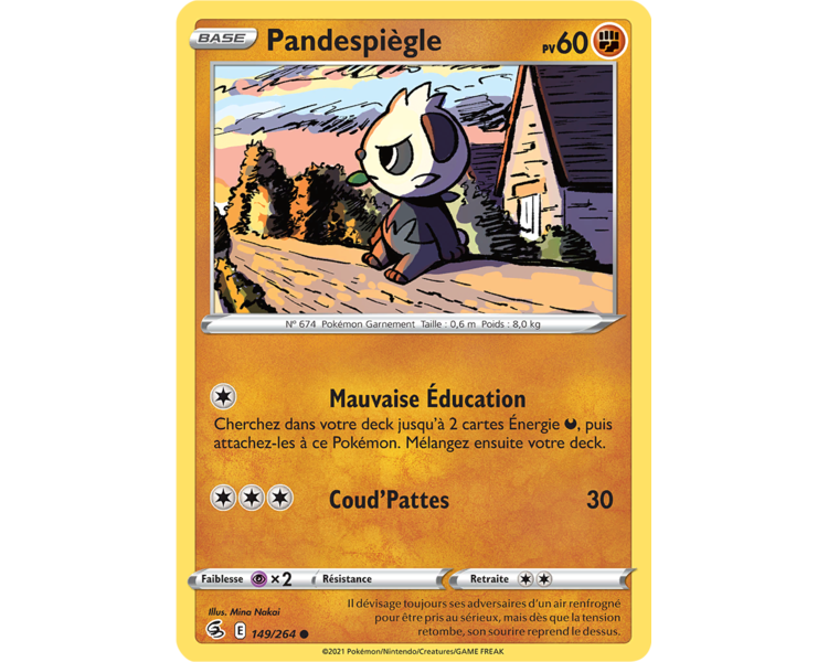 Pandespiègle Pv 60 149/264 - Carte Commune - Épée et Bouclier - Poing de Fusion