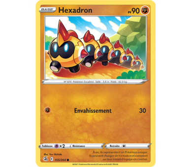 Hexadron Pv 90 155/264 - Carte Commune - Épée et Bouclier - Poing de Fusion