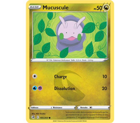 Mucuscule Pv 50 195/264 - Carte Commune Reverse - Épée et Bouclier - Poing de Fusion