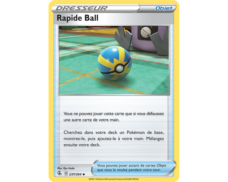Rapide Ball - 237/264 - Carte Objet Peu Commune - Épée et Bouclier - Poing de Fusion