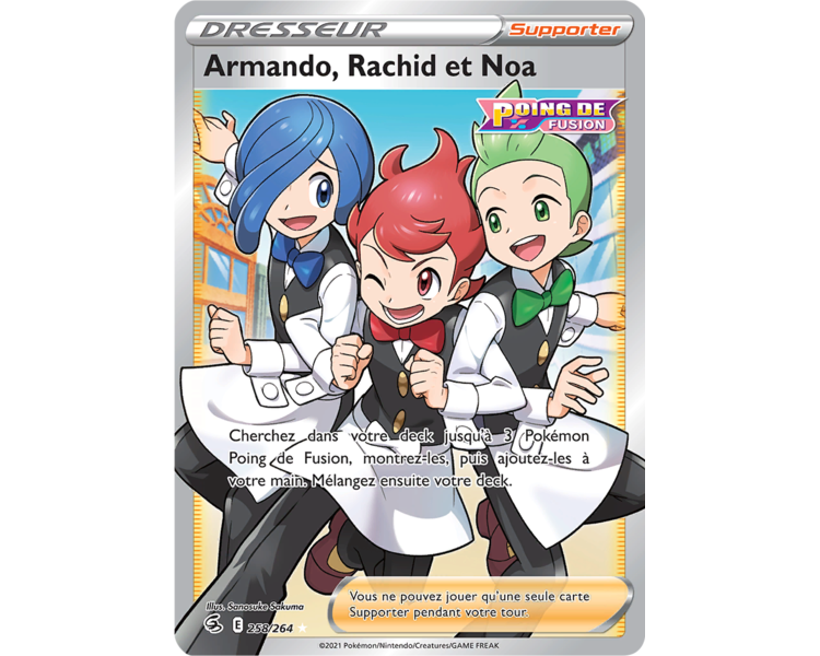 Armando, Rachid et Noa - 258/264 - Carte Ultra Rare Full Art - Épée et Bouclier - Poing de Fusion