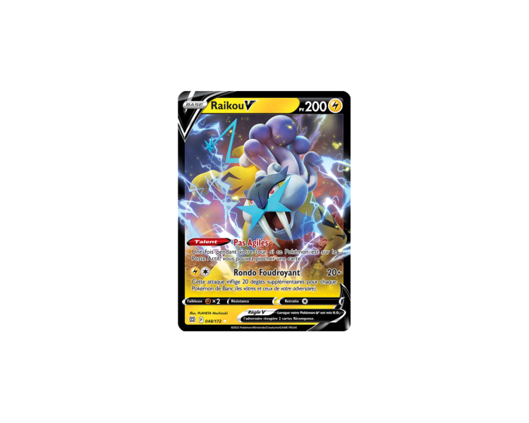Raikou-V Pv 200 48/172 - Carte Ultra Rare - Épée et Bouclier - Star...