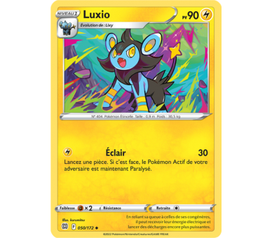 Luxio Pv 90 50/172 - Carte Peu Commune - Épée et Bouclier - Stars Étincelantes