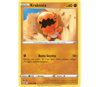 Kraknoix Pv 60 74/172 - Carte Commune Reverse - Épée et Bouclier - Stars Étincelantes