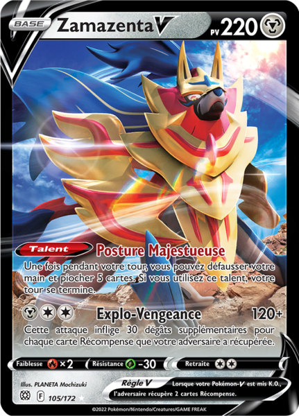 Dracaufeu-V Pv 220 17/172 - Carte Ultra Rare - Épée et Bouclier - S