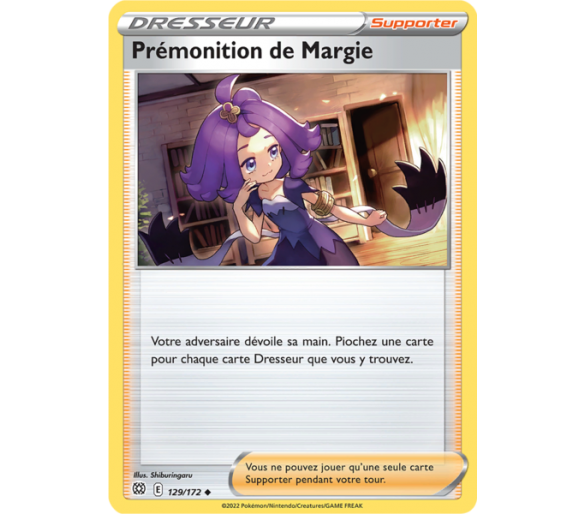 Prémonition de Margie 129/172- Carte Dresseur Peu Commune - Épée et Bouclier - Stars Étincelantes
