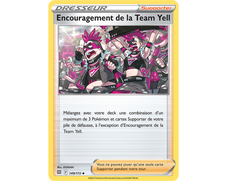Encouragement de la Team Yell 149/172- Carte Dresseur Peu Commune - Épée et Bouclier - Stars Étincelantes