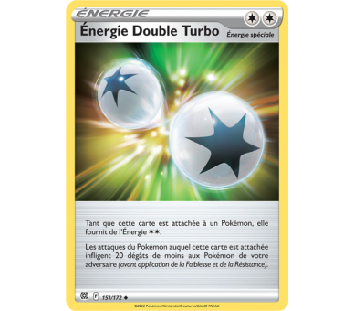 Énergie Double Turbo 151/172- Carte Enegie Peu Commune - Épée et Bouclier - Stars Étincelantes