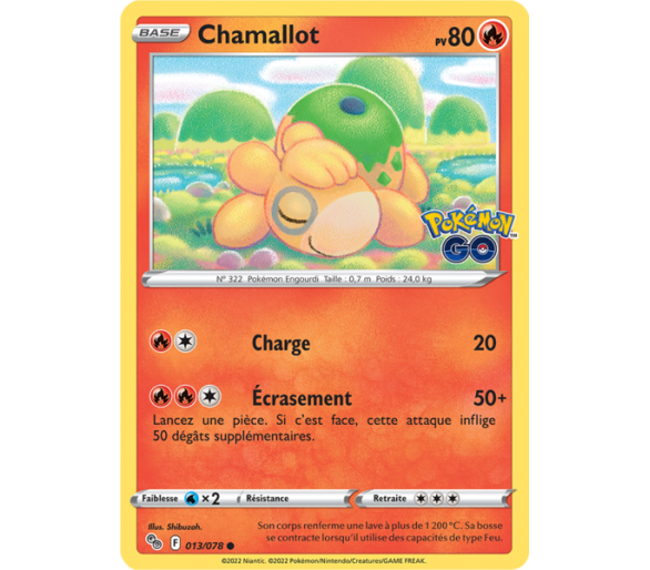 Chamallot Pv 80 - 012/078 - Carte Commune - Épée et Bouclier - Pokémon GO