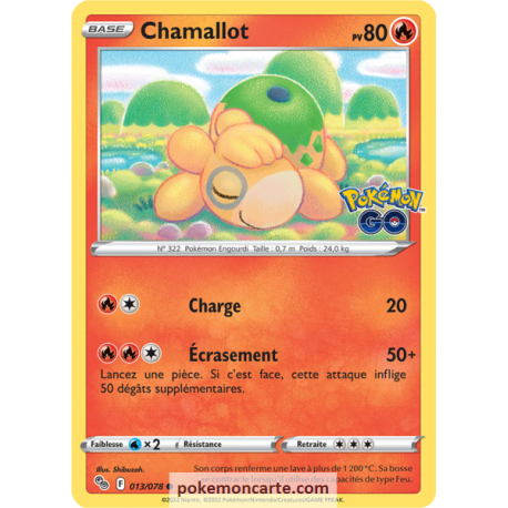 Chamallot Pv 80 - 012/078 - Carte Commune - Épée et Bouclier - Pokémon GO