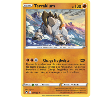 Terrakium Pv 130 097/195 - Carte Rare Holographique - Épée et Bouclier - Tempête Argentée