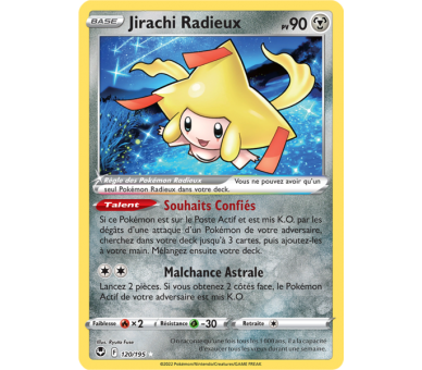 Jirachi Radieux Pv 90 - 120/195 - Carte Rare - Épée et Bouclier - Tempête Argentée