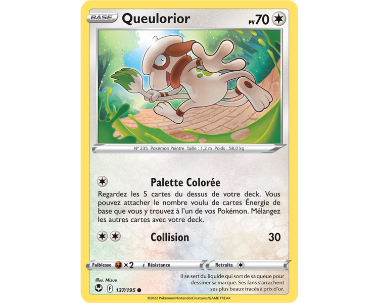 Queulorior Pv 70 137/195 - Carte Commune - Épée et Bouclier - Tempête Argentée