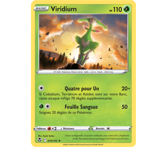 Viridium Pv 110 014/195 - Carte Rare - Épée et Bouclier - Tempête Argentée