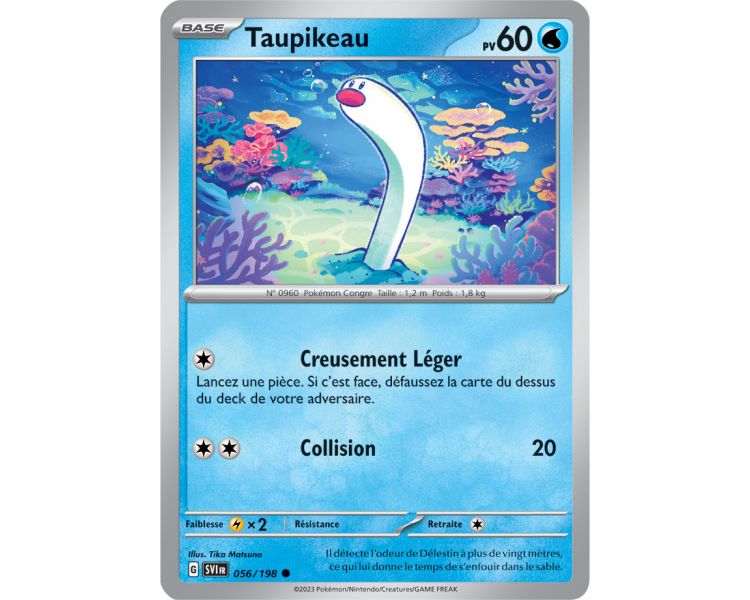 Taupikeau Pv 60 056/198 - Carte Commune - Écarlate et Violet