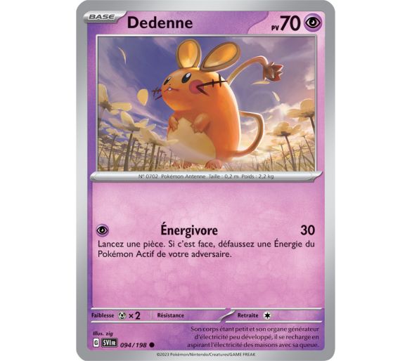 Dedenne Pv 70 094/198 - Carte Commune - Écarlate et Violet