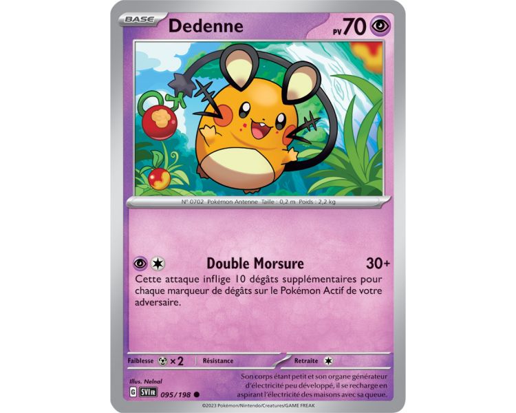 Dedenne Pv 70 095/198 - Carte Commune - Écarlate et Violet