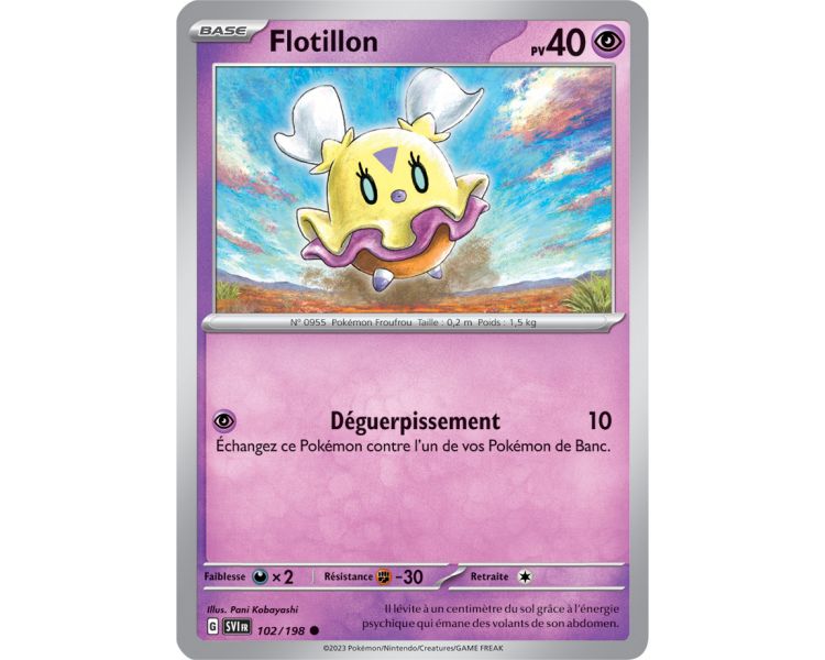 Flotillon Pv 40 102/198 - Carte Commune Reverse - Écarlate et Violet