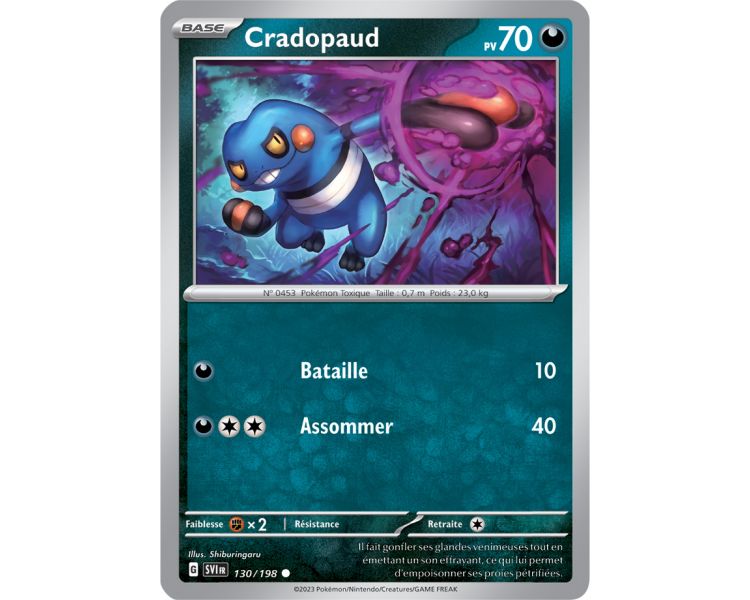 Cradopaud Pv 130 130/198 - Carte Commune Reverse - Écarlate et Violet