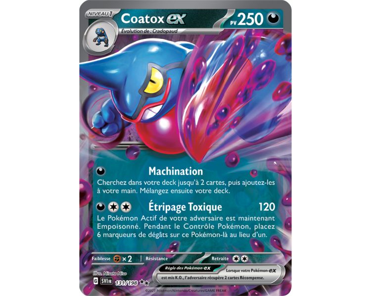 Coatox-EX Pv 250 131/198 - Carte Double Rare - Écarlate et Violet