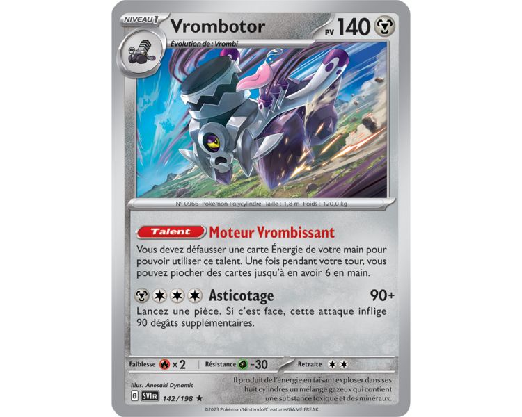 Vrombotor Pv 140 142/198 - Carte Rare Holographique - Écarlate et Violet