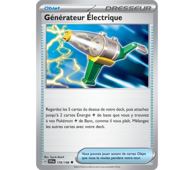 Générateur Électrique 170/198 - Carte Peu Commune Reverse - Écarlate et Violet