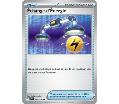 Objet Échange d'Énergie 173/198 - Carte Peu Commune Reverse - Écarlate et Violet