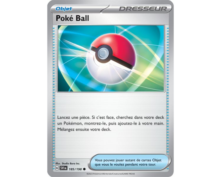 Objet Poké Ball 185/198 - Carte Peu Commune Reverse - Écarlate et Violet