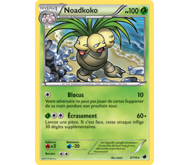 Carte Pokémon Noadkoko pv 100