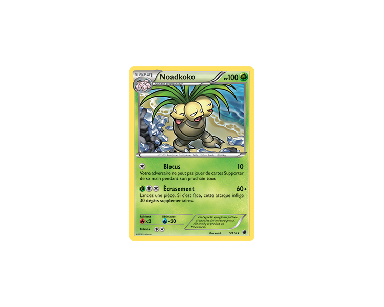 Carte Pokémon Noadkoko pv 100