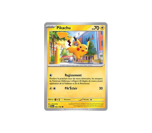 Pikachu Pv 70 062/193 - Carte Commune Reverse - Écarlate et Violet Évolution à Paldea