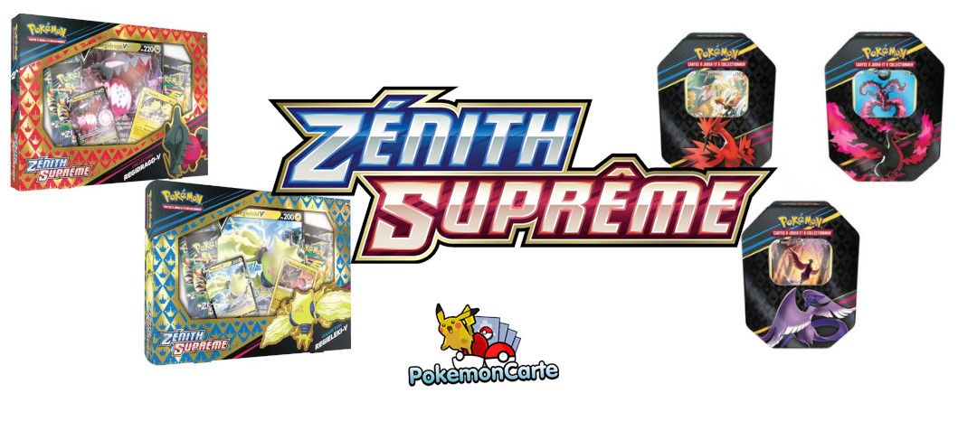 Cartes Pokémon Pack 3 boosters Zénith Suprême à 19,99€